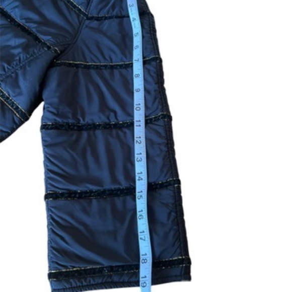 Chicos Reversible Puffer Jacket Black/Animal Print S/4 - Picture 6 of 8